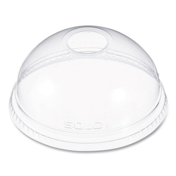 Dart DLR626 PET Ultra Clear Dome Cold Cup Lids Fits 16 oz. to 24 oz. Cups - Clear (1000/Carton)