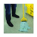 Mop Heads | Boardwalk BWK1400MCT EchoMop with Looped-End Synthetic/Cotton Wet Mop Head - Medium, Blue (12/Carton) image number 8