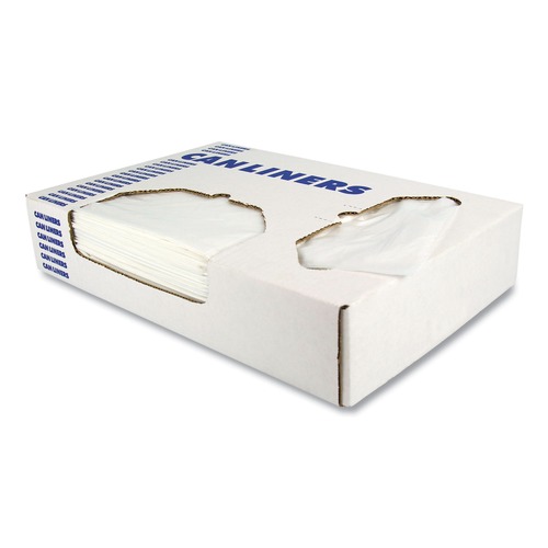 Low-Density Trash Bags | Heritage H6645TC 33 in. x 45 in. 33 gal. 1 mil Linear Low-Density Can Liners - Clear (200/Carton) image number 0