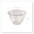Perforated Roll & Hand Towels | Eco-Products EP-SB48 48 oz. Renewable and Compostable Plastic Salad Bowls with Lids - Clear (150/Carton) image number 3