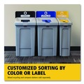 Indoor Waste Receptacles | Rubbermaid Commercial 2171557 Slim Jim 33 gal 1-Stream Mixed Resin Recycling Station - Gray image number 2