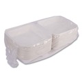 Food Containers & Lids | Eco-Products EP-HC81NFA Vanguard 8 in. x 8 in. x 3 in. 1-Compartment Renewable and Compostable Sugarcane Clamshells - White (200/Carton) image number 7