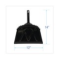 Dust Pans | Boardwalk 528147 12 in. x 14 in. 20-Gauge Steel Dust Pan with 5 in. Handle - Black (12/Carton) image number 4
