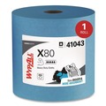 Perforated Roll & Hand Towels | WypAll 41043 Power Clean X80 12.4 in. x 12.2 in. Jumbo Roll Heavy Duty Cloths - Blue (475/Roll) image number 0
