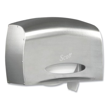 TOILET TISSUE DISPENSERS | Scott 09601 14.38 in. x 6 x 9.75 in. EZ Load Pro Coreless Jumbo Roll Tissue Dispenser - Stainless Steel