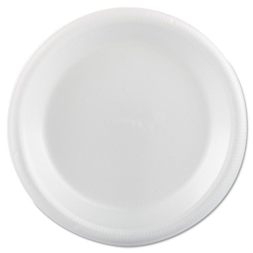Plates | Plastifar 12003 9 in. Plate Foam Dinnerware - White (500/Carton) image number 0