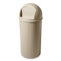 Indoor Waste Receptacles | Rubbermaid Commercial FG817088BEIG Marshal 25-Gallon Plastic Round Classic Container - Beige image number 0