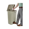 Indoor Waste Receptacles | Safco 9923TN 23 Gallon Large Capacity Plastic Step-On Receptacle - Tan image number 2