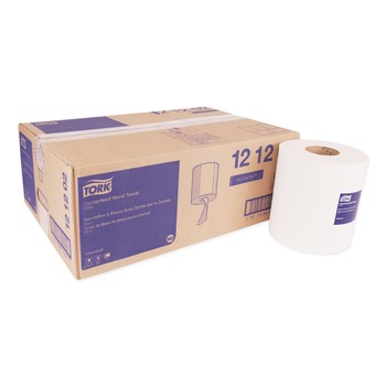Tork 121202 Advanced 2-Ply 8.5 in. x 11.8 in. Centerfeed Hand Towels - White (6/Carton)