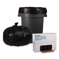 Low-Density Trash Bags | Boardwalk X7658WKKR02 38 in. x 58 in. 60 gal. 2 mil Recycled Low-Density Polyethylene Can Liners - Black (100/Carton) image number 1