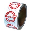 Labels | PM Company ICX90232498 2 in. Diameter Tamper Seal Label - Red/White (500/Roll, 4 Rolls/Carton) image number 2