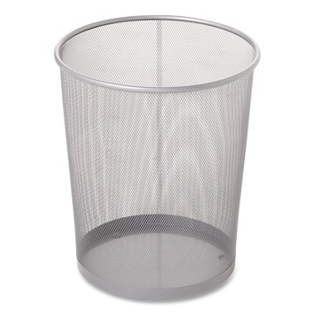 INDOOR WASTE RECEPTACLES | Rubbermaid Commercial FGWMB20SLV 5 Gallon Steel Mesh Wastebasket - Silver