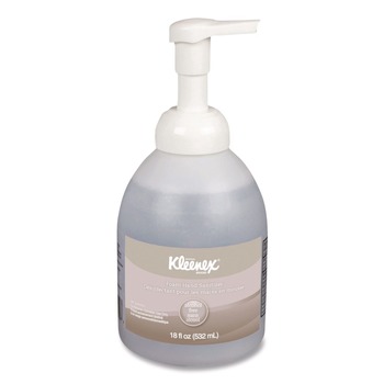 Kleenex 45827 18 oz. Pump Bottle Alcohol-Free Foam Hand Sanitizer - Fragrance-Free
