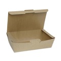 Food Containers & Lids | Pactiv Corp. NOB04SKECTE EarthChoice Tamper Evident 9.04 in. x 4.85 in. x 2.75 in. Kraft Onebox Paper Box image number 0