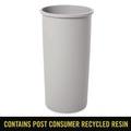 Indoor Waste Receptacles | Rubbermaid Commercial FG354600GRAY 22 Gallon Round Plastic Untouchable Waste Container - Gray image number 3