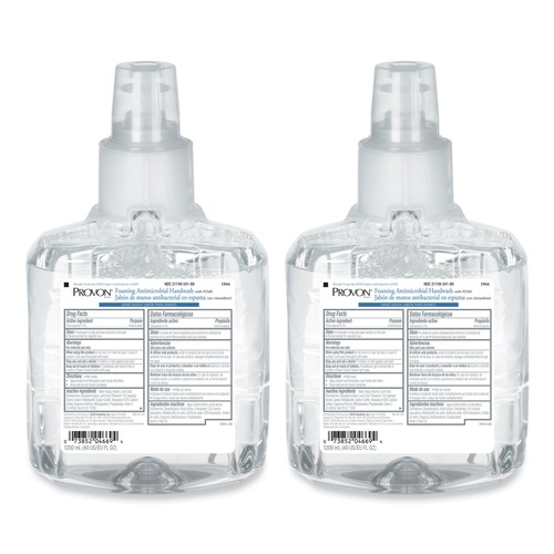 Soap Refills | PROVON 1941-02 1,200 mL Clear and Mild Foam Hand Wash Refill - Unscented (2/Carton) image number 0