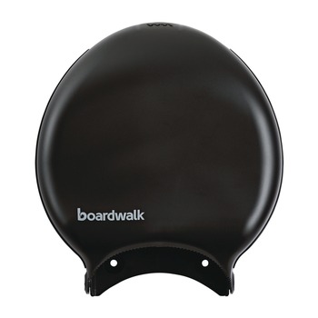 TOILET TISSUE DISPENSERS | Boardwalk R2000BKBW 11 in. x 6.25 in. x 12.25 in. Single Jumbo Toilet Tissue Dispenser - Black