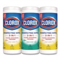 Cleaning Cloths & Wipes | Clorox 30112 7 in. x 8 in. 1-Ply Disinfecting Wipes - Fresh Scent/Citrus Blend, White (35/Canister, 3 Canisters/Pack) image number 0
