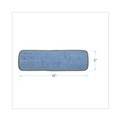 Mop Heads | Boardwalk BWKMFM185BCFDZ 18 in. x 5 in. Hook and Loop Back Split Microfiber Mop Head - Blue (1 Dozen) image number 4