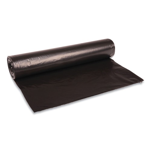 Low-Density Trash Bags | Boardwalk H8048EKKR01 40 in. x 48 in. 45 gal. 1 mil Recycled Low-Density Polyethylene Can Liners - Black (100/Carton) image number 0