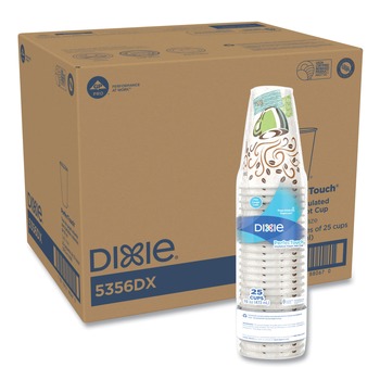 Dixie 5356DX 16 oz. PerfecTouch Coffee Haze Design Paper Hot Cups (500/Carton)