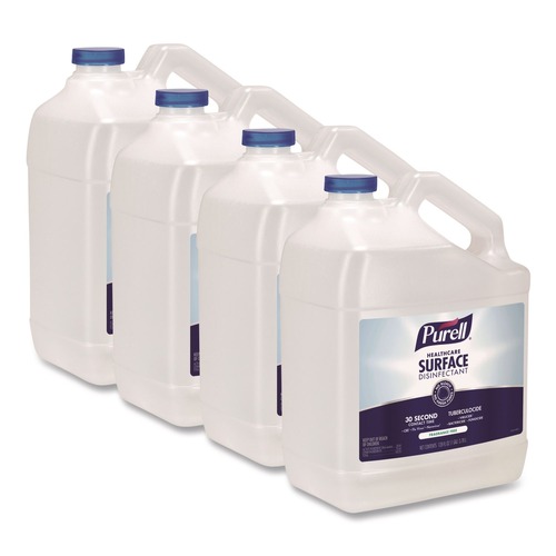 Disinfecting & Cleaning Solutions | PURELL 4340-04 Healthcare 1 Gallon Surface Disinfectant - Fragrance-Free (4/Carton) image number 0