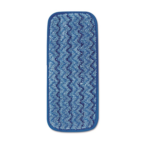 Mop Heads | Rubbermaid Commercial FGQ82000BL00 13.75 in. x 5.5 in. x 0.5 in. Microfiber Wall/Stair Wet Mopping Pad - Blue image number 0