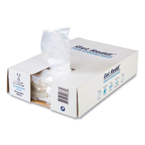 Specialty Bags | Inteplast Group PB10 0.7 mil. 3.5 in. x 1.5 in. Silverware Bags - Clear (2000/Carton) image number 0