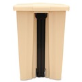 Indoor Waste Receptacles | Rubbermaid Commercial FG614400BEIG 12 Gallon Indoor Utility Step-On Plastic Waste Container - Beige image number 2