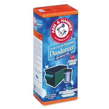 Arm & Hammer 33200-84116 42.6 oz. Powder Sprinkle Top Trash Can and Dumpster Powder Deodorizer - Original
