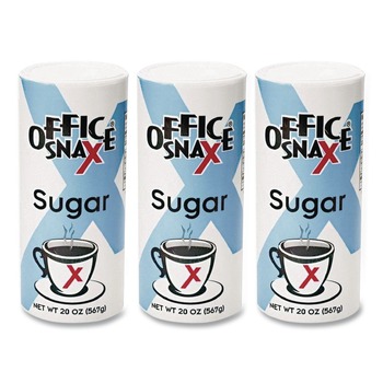 Office Snax OFX00019G 20 oz Reclosable Canister of Sugar (3/Pack)