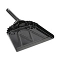 Dust Pans | Boardwalk 528147 12 in. x 14 in. 20-Gauge Steel Dust Pan with 5 in. Handle - Black (12/Carton) image number 0