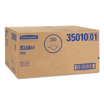  | WypAll 35010 X60 22-1/2 in. x 39 in. Shower Towels - White (100/Box, 3 Boxes/Carton)