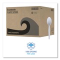 Disposable Spoons | Boardwalk BWK SPOONMWPS Mediumweight Polystyrene Cutlery Teaspoon - White (1000/Carton) image number 6