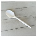 Disposable Spoons | Boardwalk BWKSOUPMWPP 4.86 in. Mediumweight Polypropylene Plastic Soup Spoon Cutlery - White (1000/Carton) image number 3