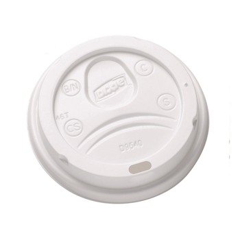 CUP LIDS | Dixie DL9540 Sip-Through Dome Hot Drink Lids, Fits 10 oz Cups - White (1000 Carton)