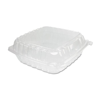 Dart C95PST1 ClearSeal 9.3 in. x 8.8 in. x 3 in. Hinged-Lid Plastic Containers - Clear (200/Carton)