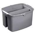 Buckets & Wringers | Rubbermaid Commercial FG261700GRAY 17 qt. Plastic Double Utility Pail - Gray image number 0