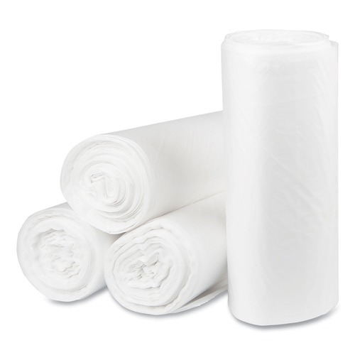 Low-Density Trash Bags | Pitt Plastics PCRL4046SHN 40 Gallon 1.35 mil 40 in. x 46 in. Eco Strong Plus Can Liners - Natural (100/Carton) image number 0