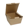 Food Containers & Lids | Pactiv Corp. NOB08KECTE EarthChoice OneBox 4.5 x 4.5 x 3.25 Tamper Evident Paper Box - Kraft (200/Carton) image number 0