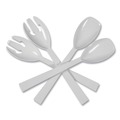 Cooking & Serving Utensils | Tablemate W95PK4 9.5 in. Table Set Plastic Serving Forks and Spoons - White (48/Pack) image number 4