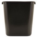 Indoor Waste Receptacles | Rubbermaid Commercial FG295600BLA 7-Gallon Rectangular Deskside Wastebasket - Black image number 0