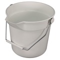 Buckets & Wringers | Impact 5510 10.63 in. Diameter 10 quart Polypropylene Deluxe Heavy-Duty Bucket - Gray image number 2