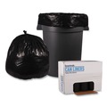 Low-Density Trash Bags | Boardwalk X8046XKKR01 40 in. x 46 in. 45 gal. 1.6 mil Recycled Low-Density Polyethylene Can Liners - Black (100/Carton) image number 1
