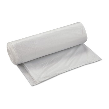 Inteplast Group S404817N 45 gal. 17 microns 40 in. x 48 in. High-Density Interleaved Commercial Can Liners - Clear (25 Bags/Roll, 10 Rolls/Carton)