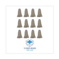 Mop Heads | Boardwalk BWKCM22024 24 oz. Lie-Flat Head Cotton Fiber Mop Heads - White (12/Carton) image number 3