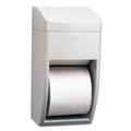 Toilet Tissue Dispensers | Bobrick B-5288 Matrix Series 6.25 in. x 6.88 in. x 13.5 in. Two-Roll Tissue Dispenser - Gray image number 0