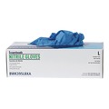 Food Service Disposable & Single Use Gloves | Boardwalk 395LCTA 395 Series 5 mil Thick 9.5 in. Long Powder-Free Disposable General-Purpose Nitrile Gloves - Large, Blue (1000/Carton) image number 3