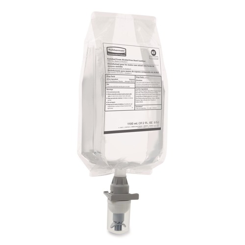 Soap Refills | Rubbermaid Commercial 2147027 1,100 milliliter Auto Foam Refill Antibacterial Hand Soap - Fragrance Free (4/Carton) image number 0