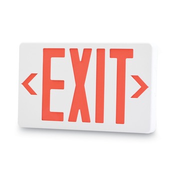 BUSINESS AND ERASABLE SURFACE SIGNAGE | Tatco 07230 12.25 in. x 2.5 in. x 8.75 in. Polycarbonate LED Exit Sign - White